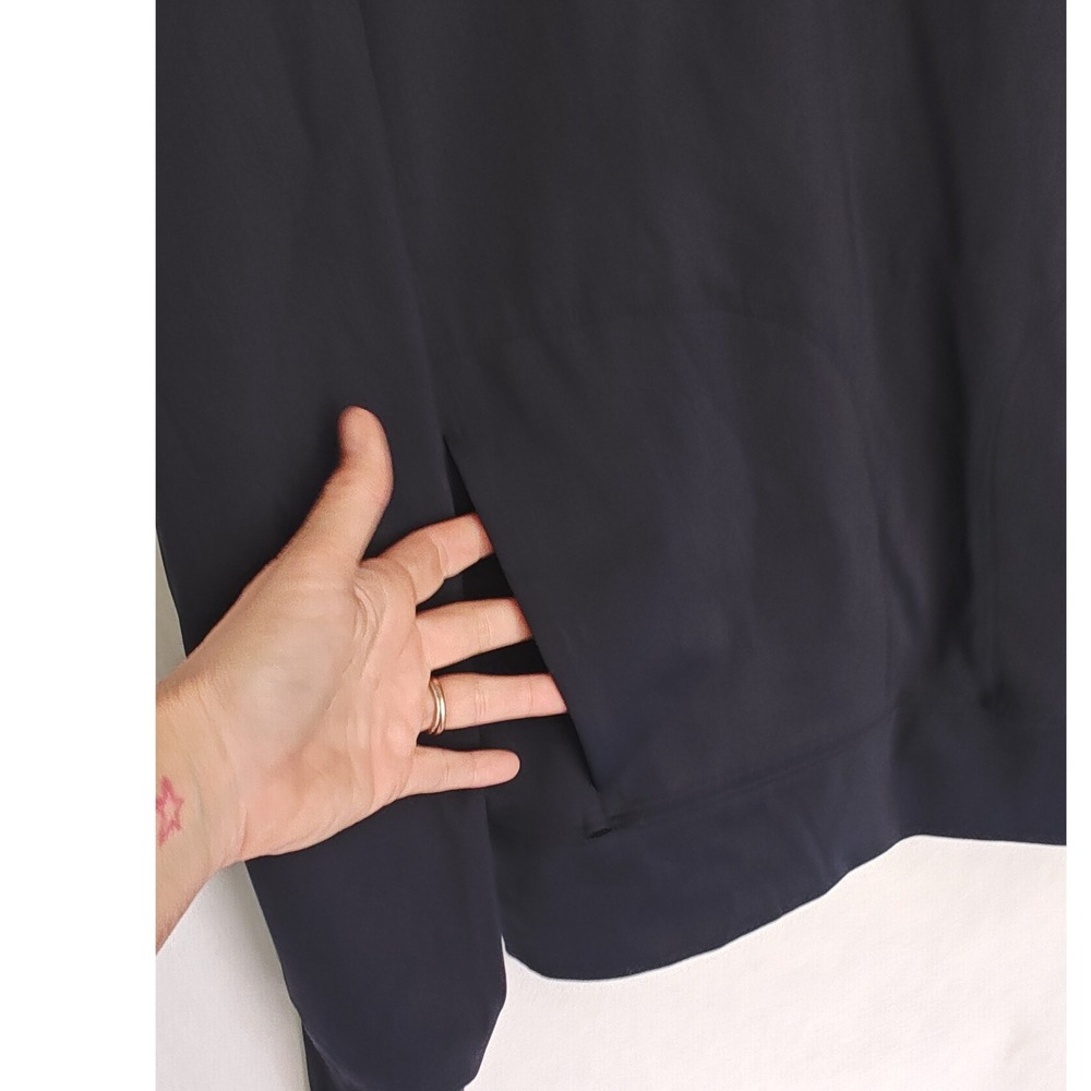 FIGS Cornelia Crew Neck Scrub Top Medium Navy Blue FIONx Long Sleeve - Picture 5 of 8